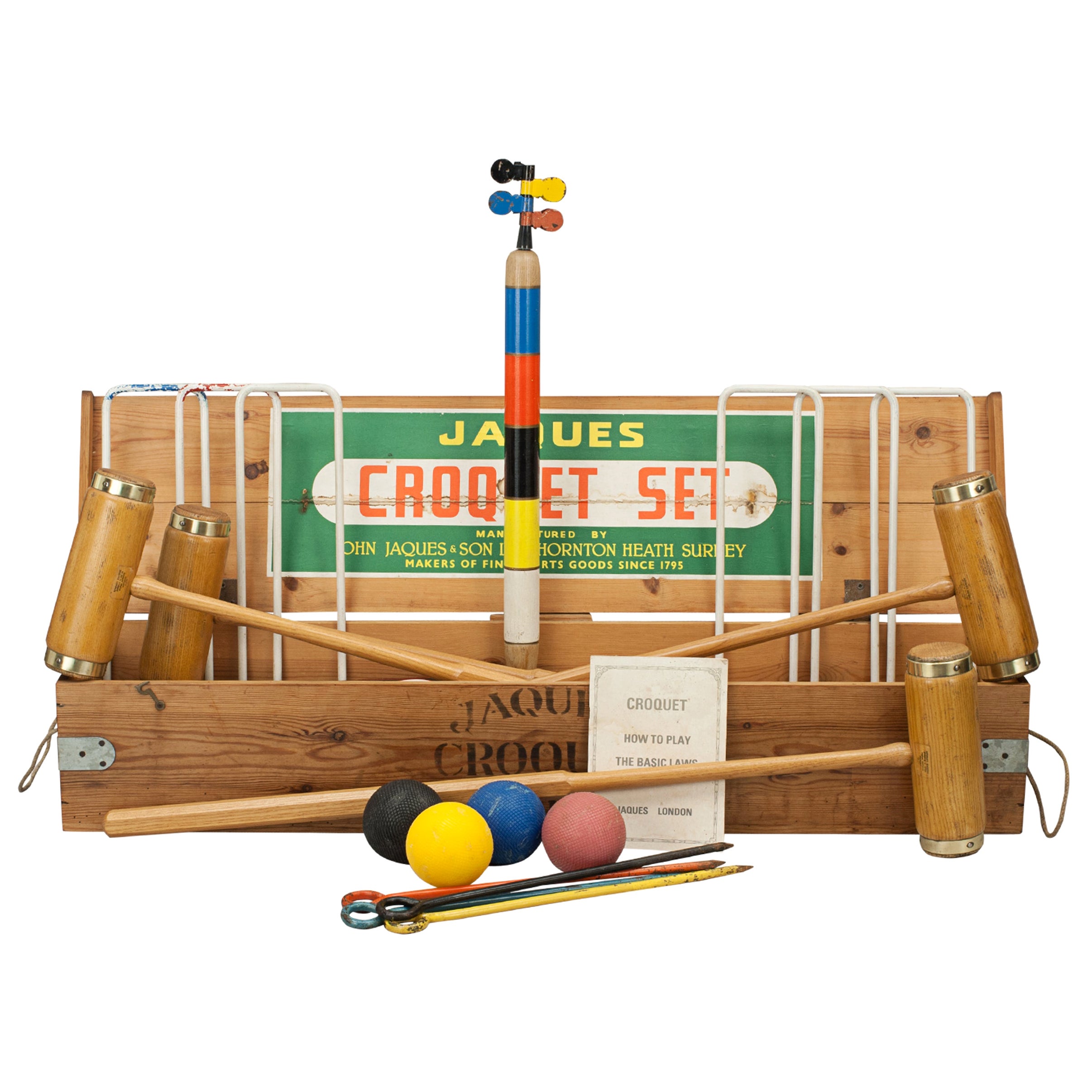 Vintage John Jaques Croquet Set at 1stDibs