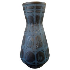 Large Midcentury, West German Matte Glazed Ceramic Vase