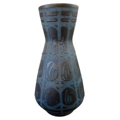 Large Midcentury West German Matte Glazed Ceramic Vase