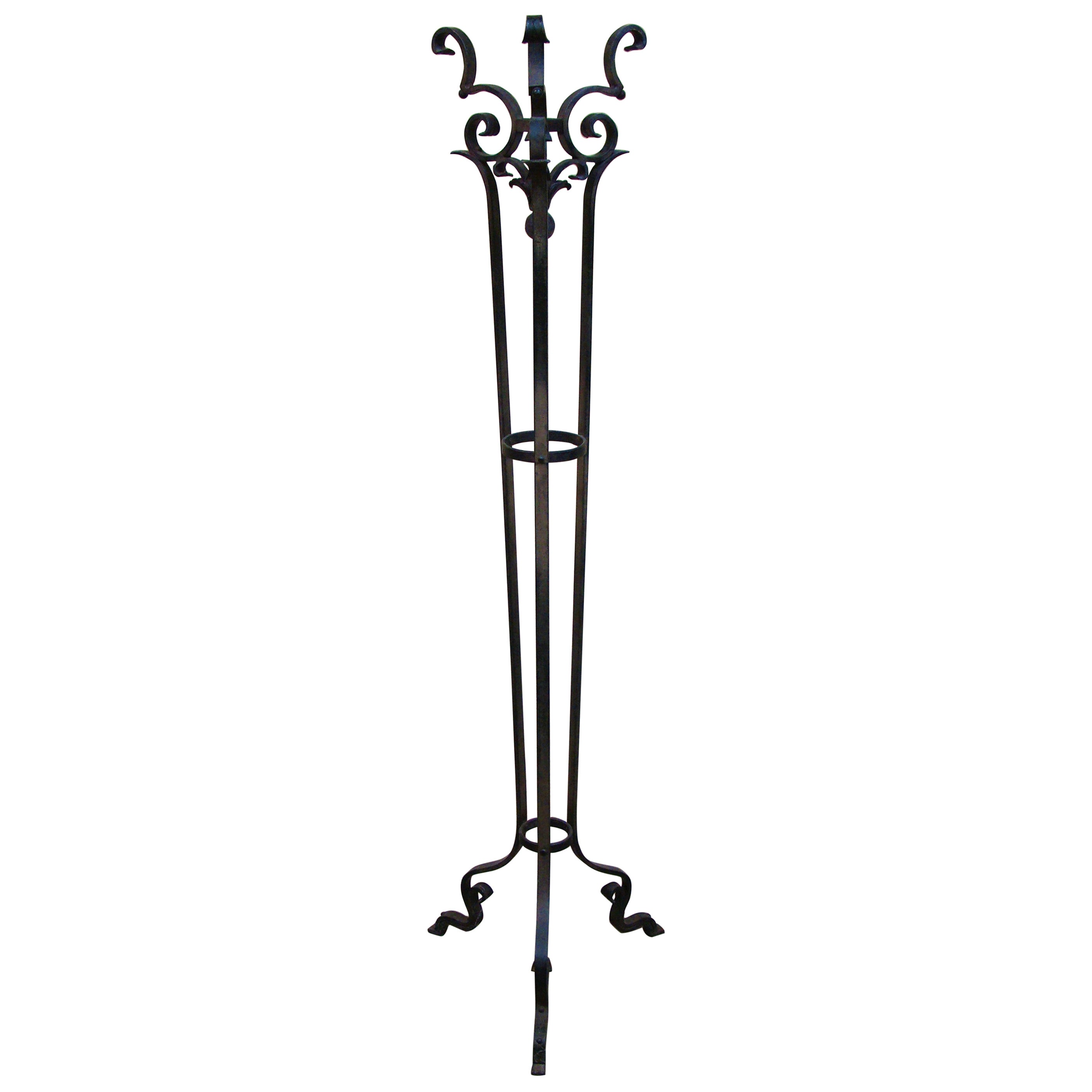 Unique Victorian Style Cast Iron Coat and Hat Rack at 1stDibs