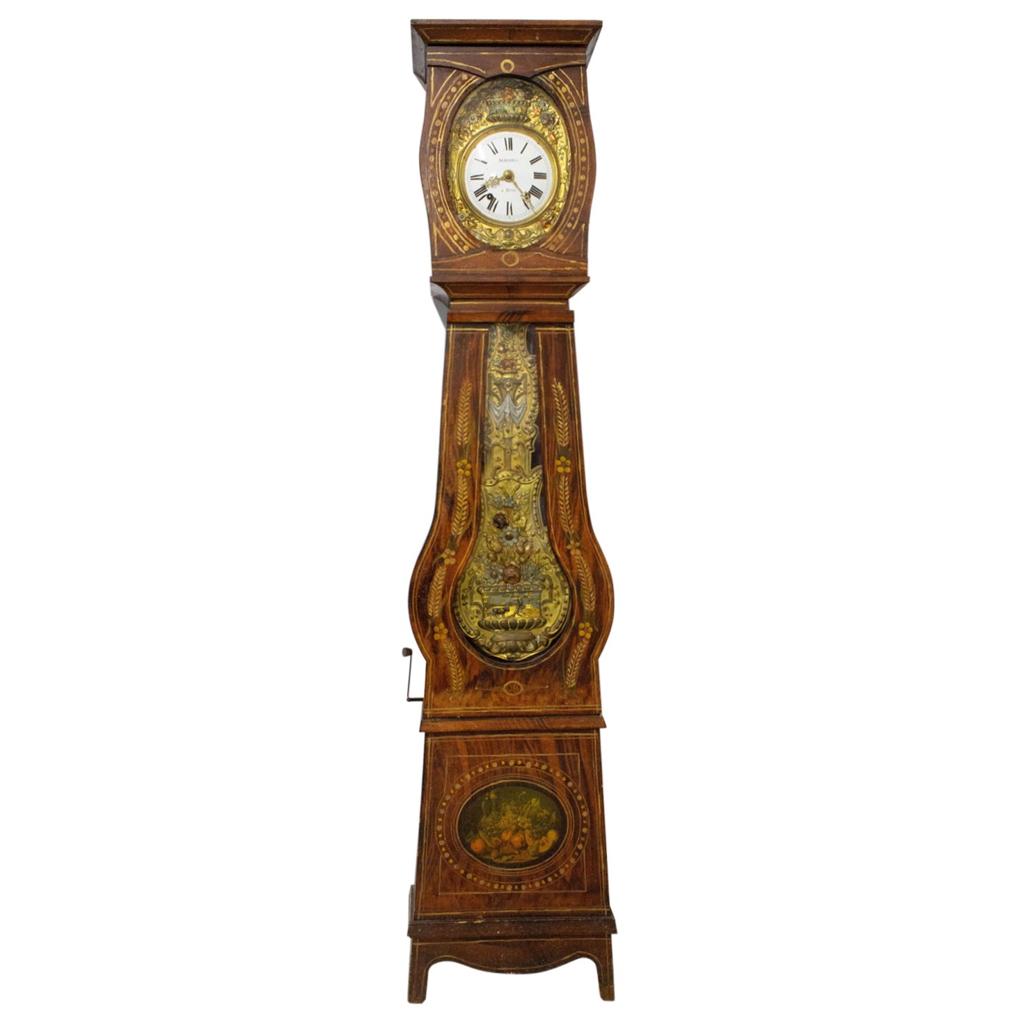 19th Century French Comtoise Grandfather Clock For Sale at 1stDibs