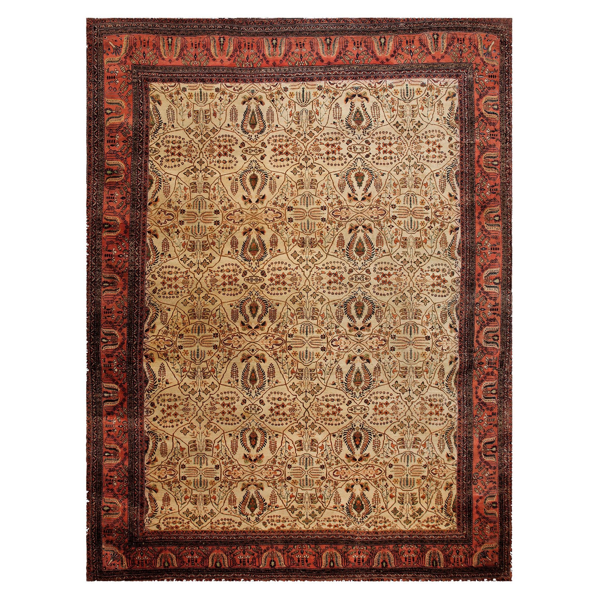 19th Century Persian Sarouk Farahan Carpet ( 11'10" x 15'10" - 361 x 483 )