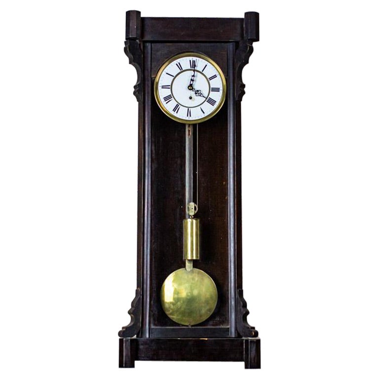 19th-Century Pendulum Wall Clock For Sale