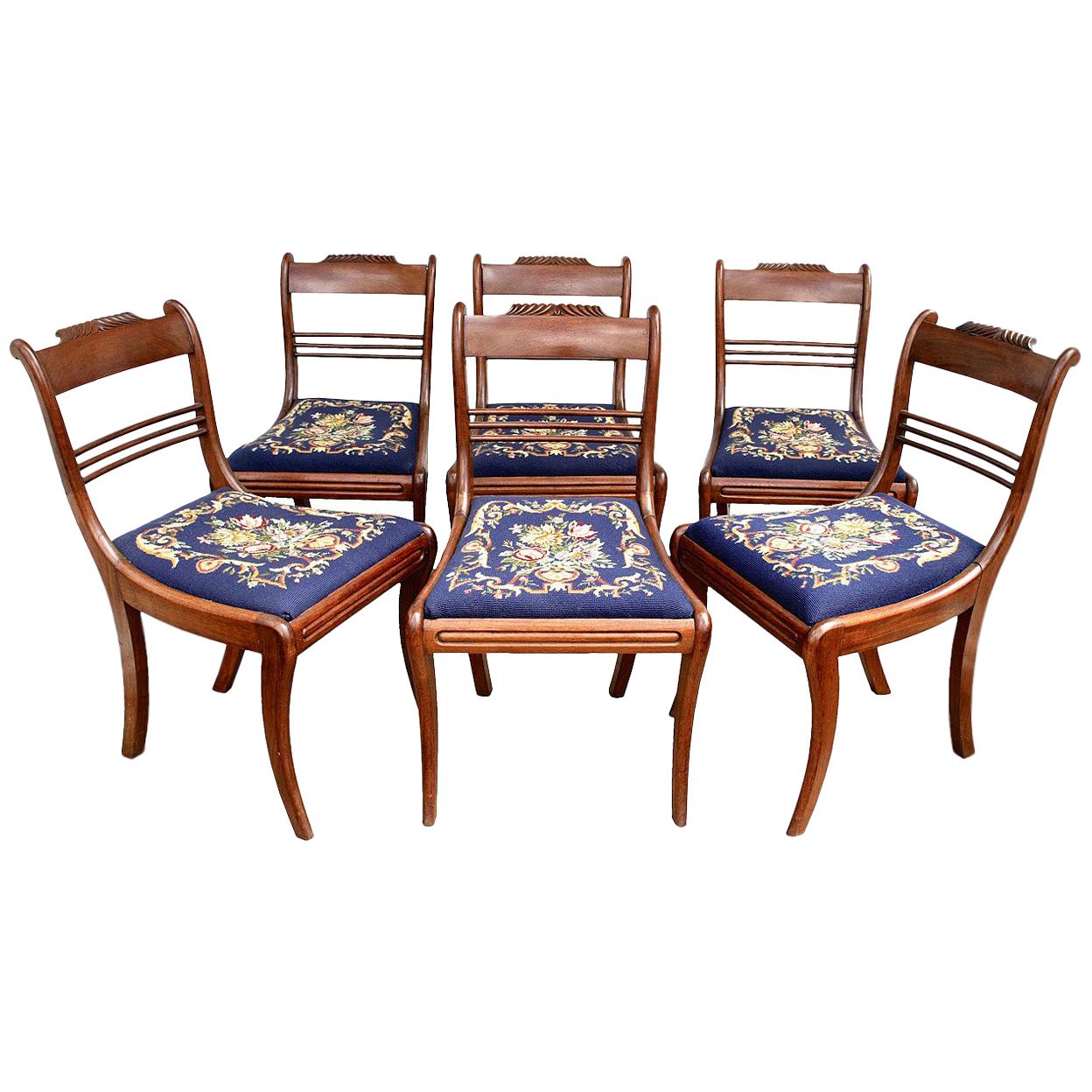 SIX Philadelphia Klismos Dining Chairs For Sale