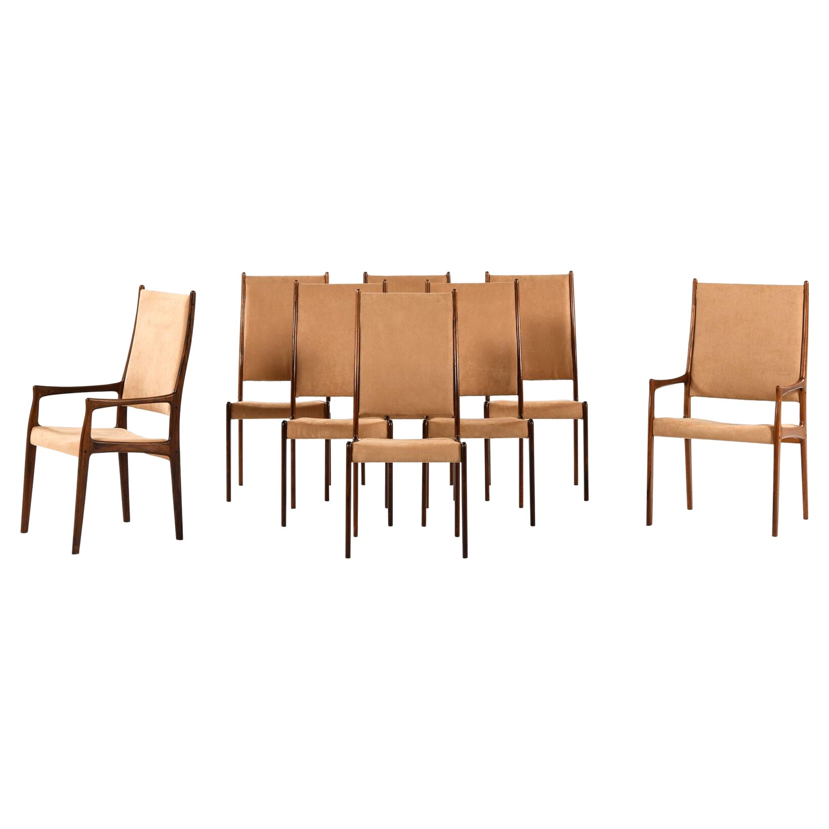 Johannes Andersen Dining Chairs Produced by Mogens Kold in Denmark For Sale