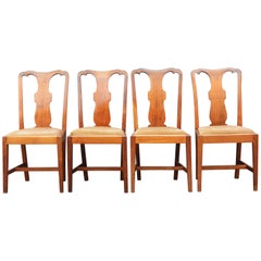 Set of Four Chippendale Style Splat Back Side Chairs