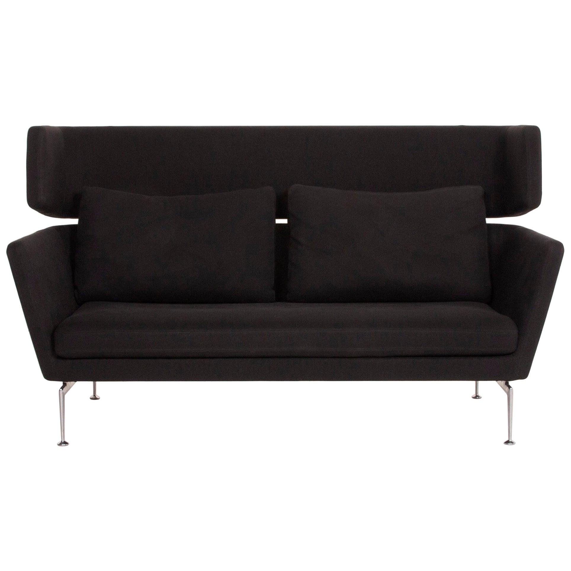 Annie Hiéronimus TwoSeat Sofa in Brown Fabric For Sale at 1stDibs