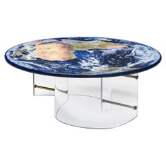 Unique Globe Coffee Table with Plexi Base, 1990s