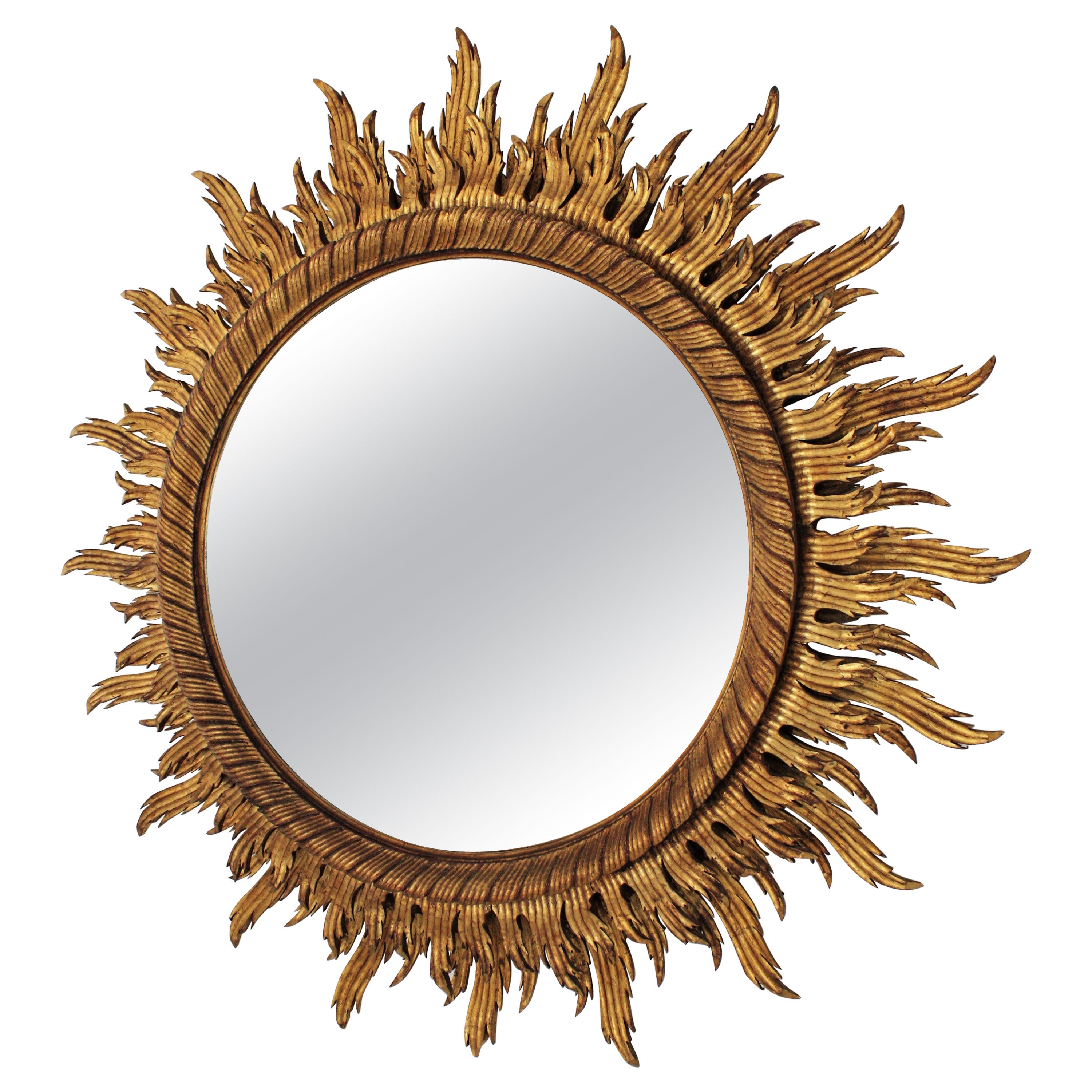 Large Soleil Sunburst Wall Mirror at 1stDibs
