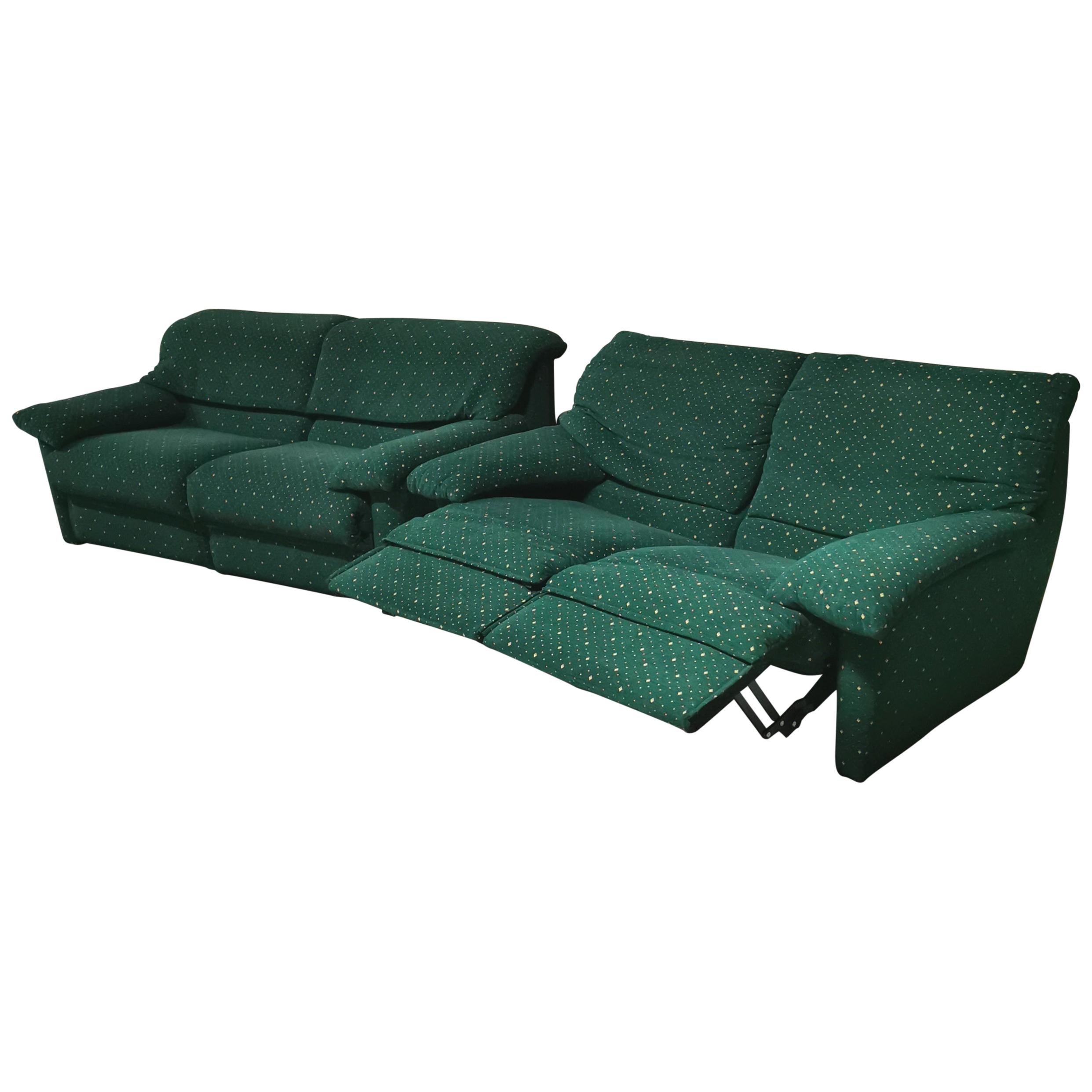 Sofas Living Room Green Velvet by Pol 74 Postmodern 2 3 Seat Italy 1990 Set of 2