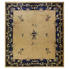 Tapis chinois ancien de Pékin de 12' 6"" x 13' 4"" 