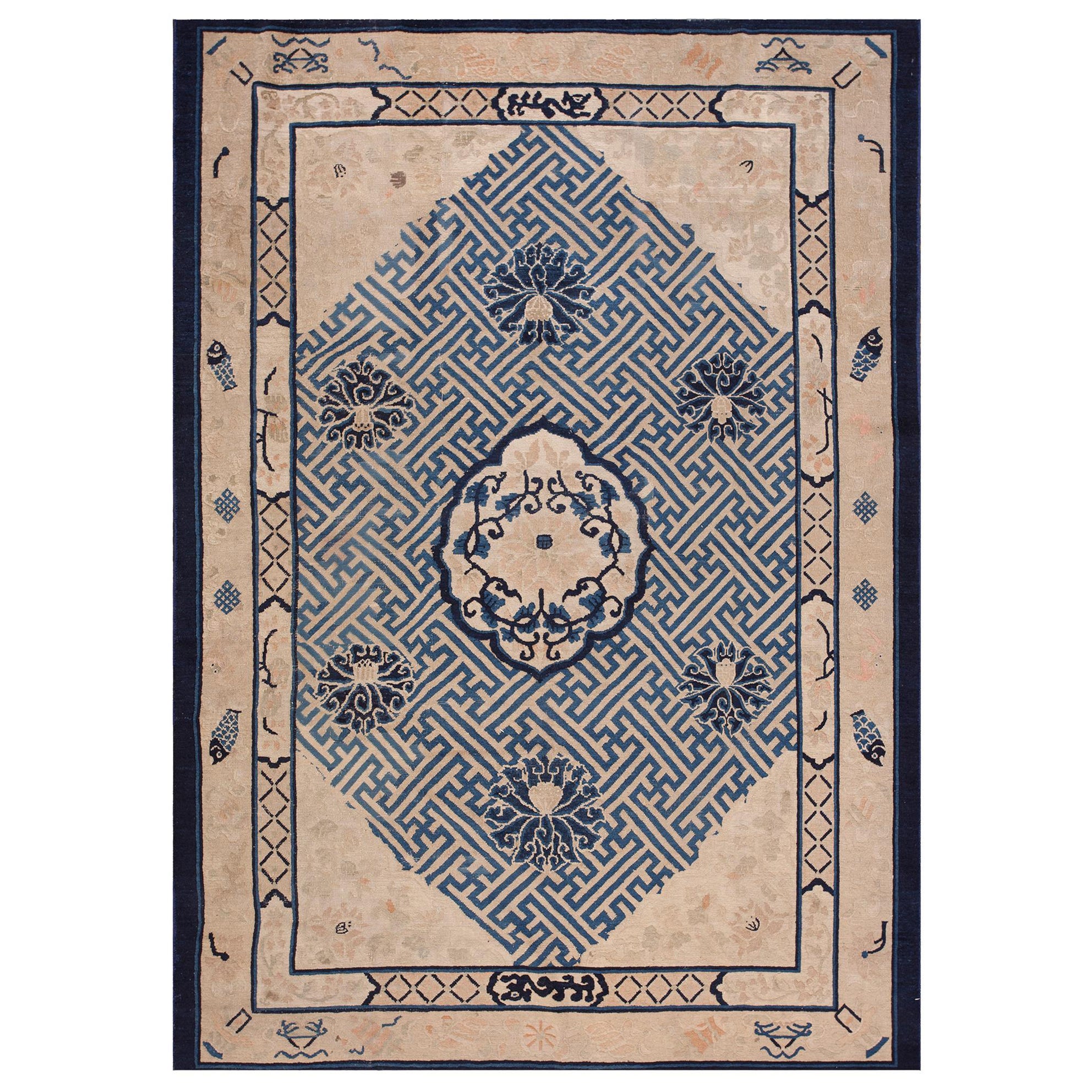 19th Century Chinese Peking Carpet ( 6' 2" x 8' 6" - 188 x 259 ) For Sale