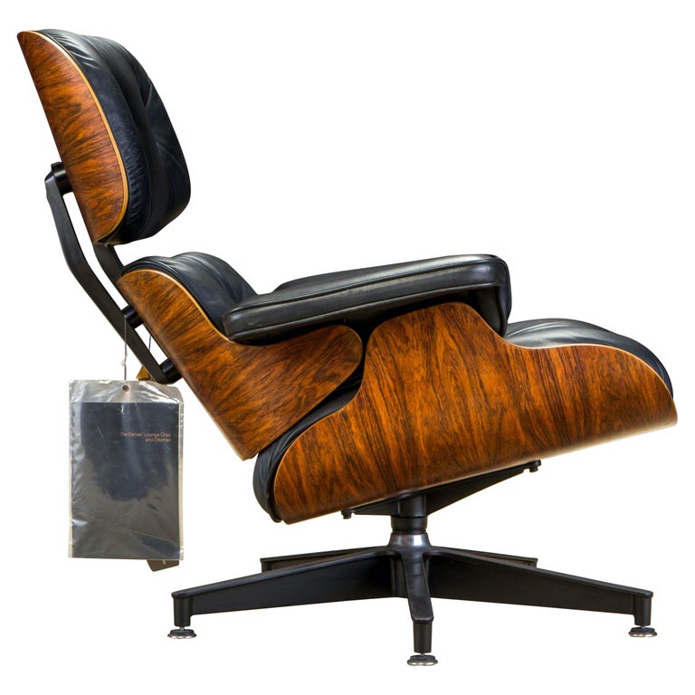 Chaise longue Eames n°670 en bois de rose jamais utilisé pour Herman