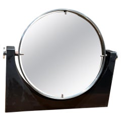 1970s Angelo Mangiarotti Italian Tabletop Vanity Mirror Marble