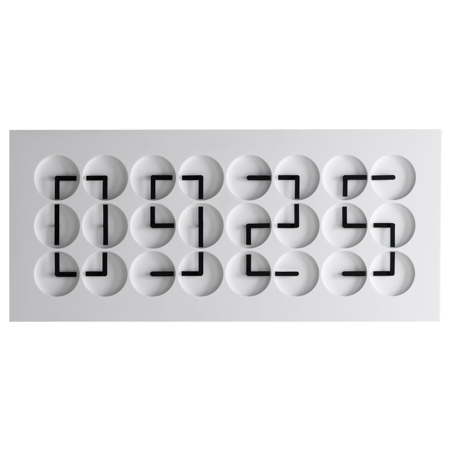 Clockclock 24 White by Humans since 1982, Wall Clock
