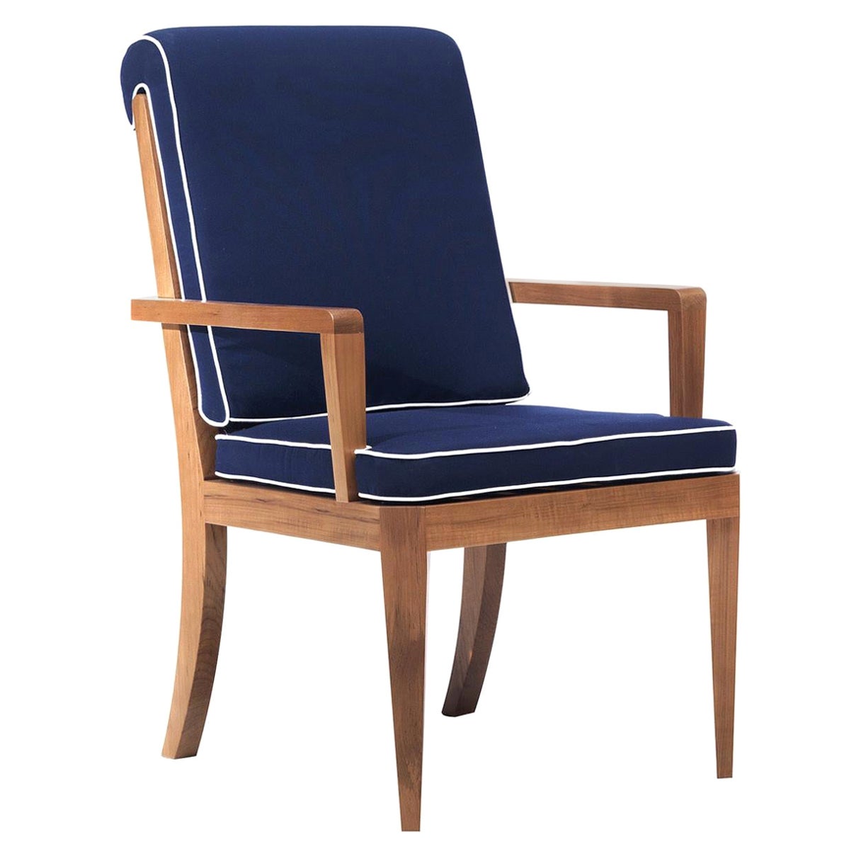 Teak Armchair by Simone Ciarmoli and Miguel Queda For Sale