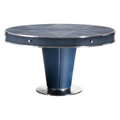 Leather Round Dining Table