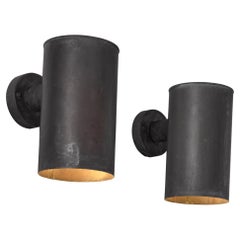 Pair of Patinated Copper Fagerhults Sconces, Sweden, 1960s