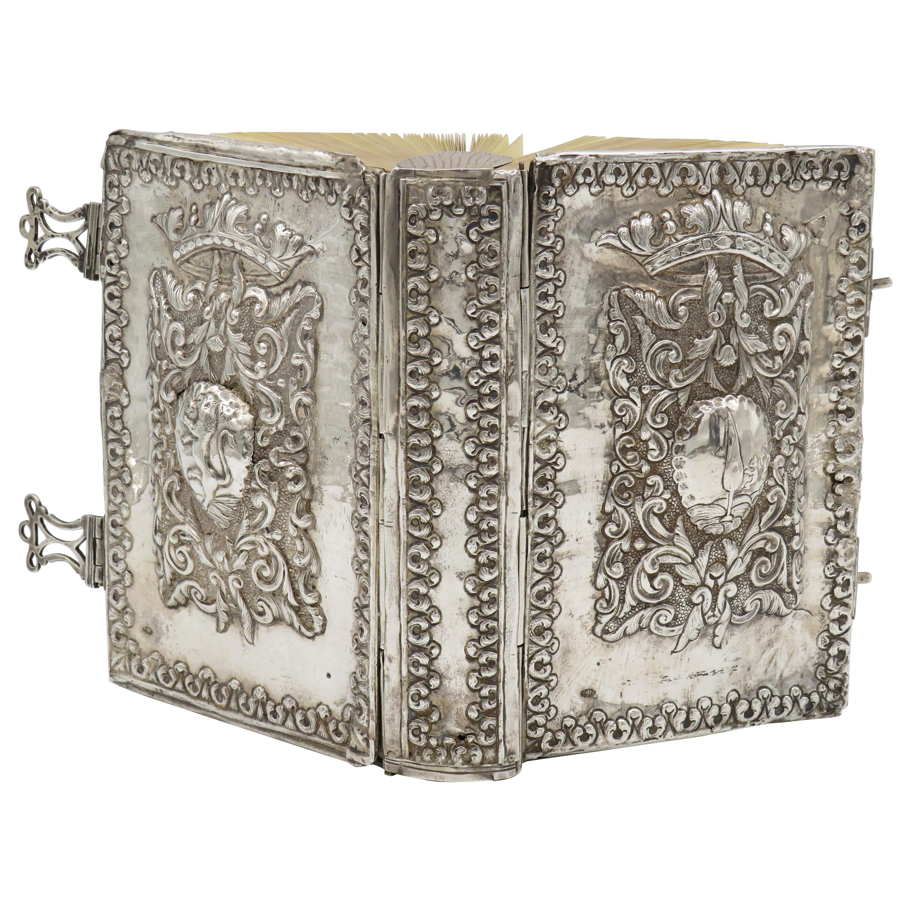 Mid-18th Century Italian Silver Book Binding  For Sale