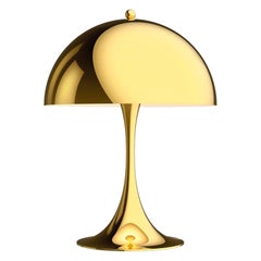 Verner Panton Panthella Mini LED Table Lamp in Brass for Louis Poulsen