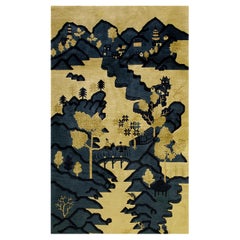 Tapis chinois Baotou des années 1930 ( 3'2""" x 5' - 97 x 152 cm )