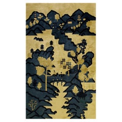 Tappeto cinese Baotou degli anni '30 ( 3'2" x 5' - 97 x 152 cm )