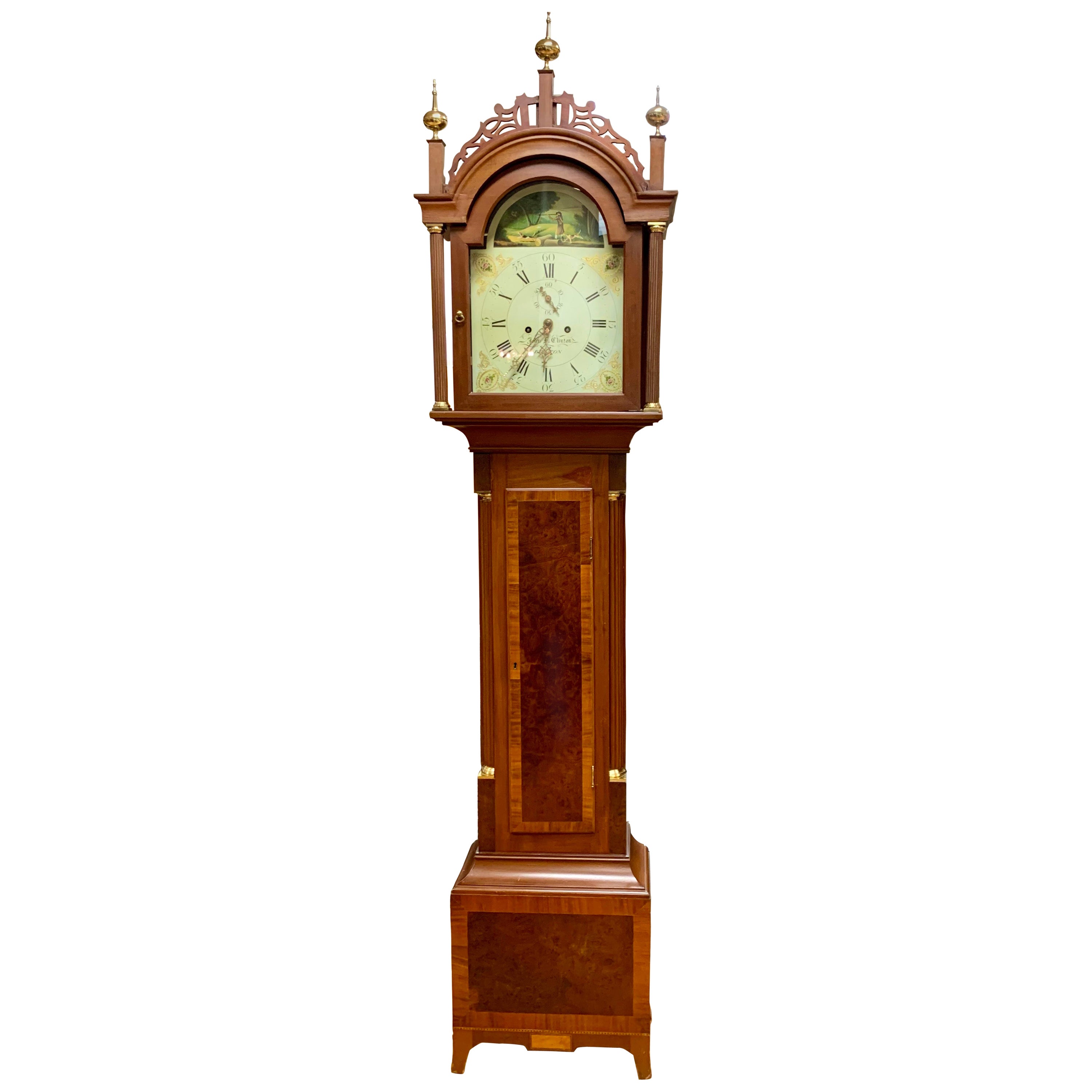 American Waltham Nine Tube Longcase Grandfather Clock at 1stDibs