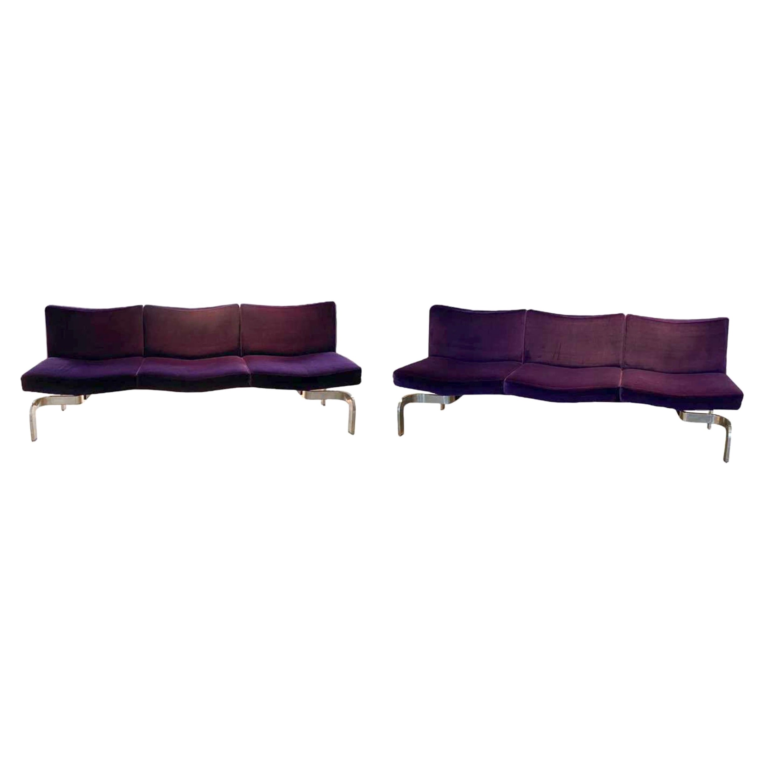 A Pair of Butterfly Sofas Attributed to Maison Jansen