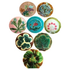 Antique Set of 8 Majolica Plates, circa 1890 Antique Set of 8 Majolica Plates, circa 1890
