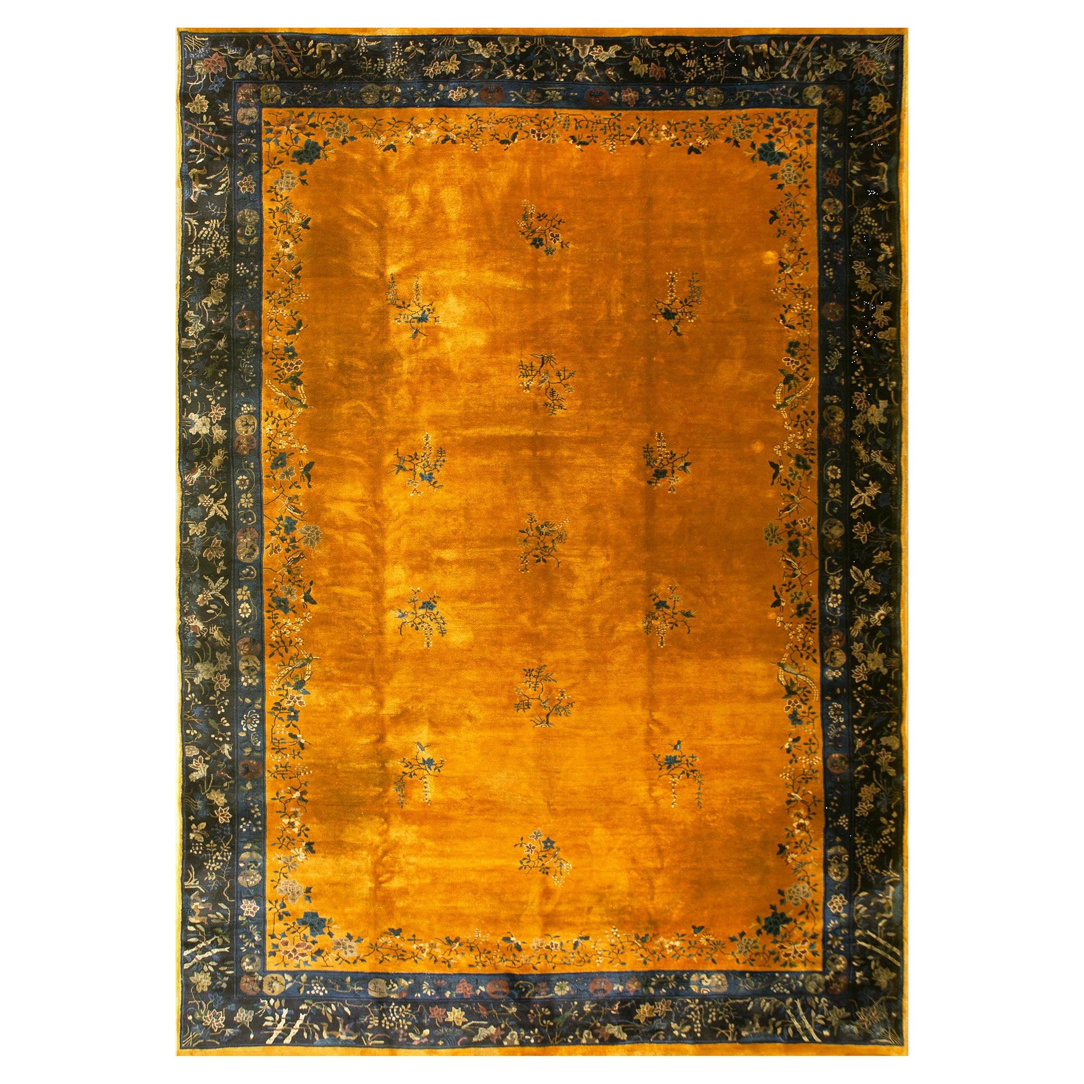 Antique Chinese Art Deco Rug 11' 8" x 16' 8"  For Sale