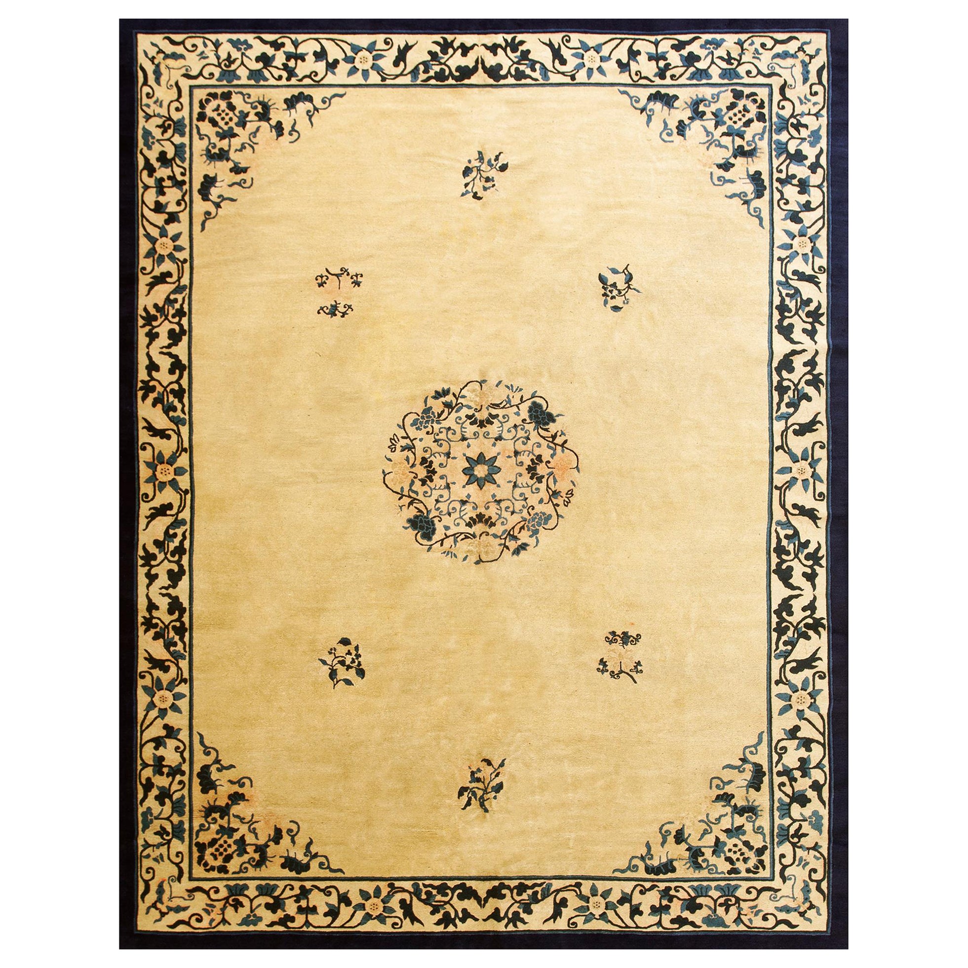 Antique Chinese Peking Rug 9' 4" x 11' 10"