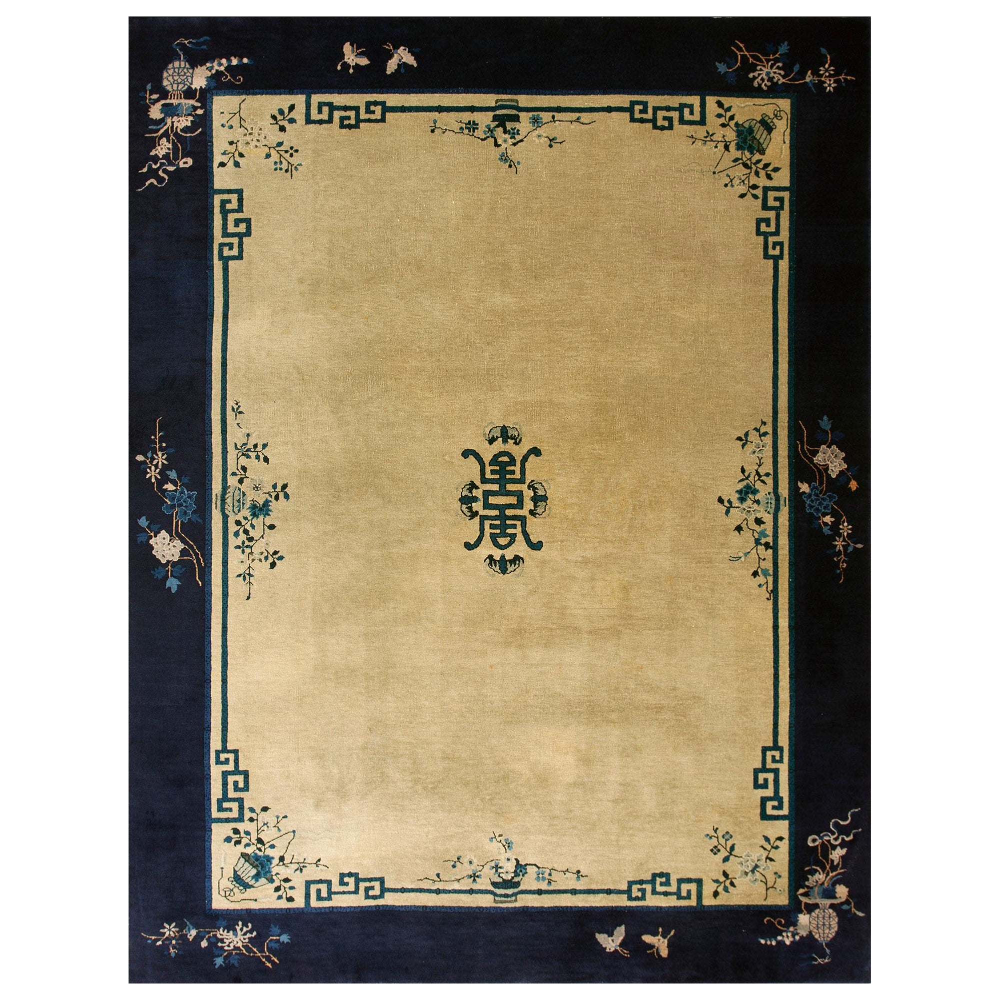 Antique Chinese Peking Rug 8' 11" x 11' 7"