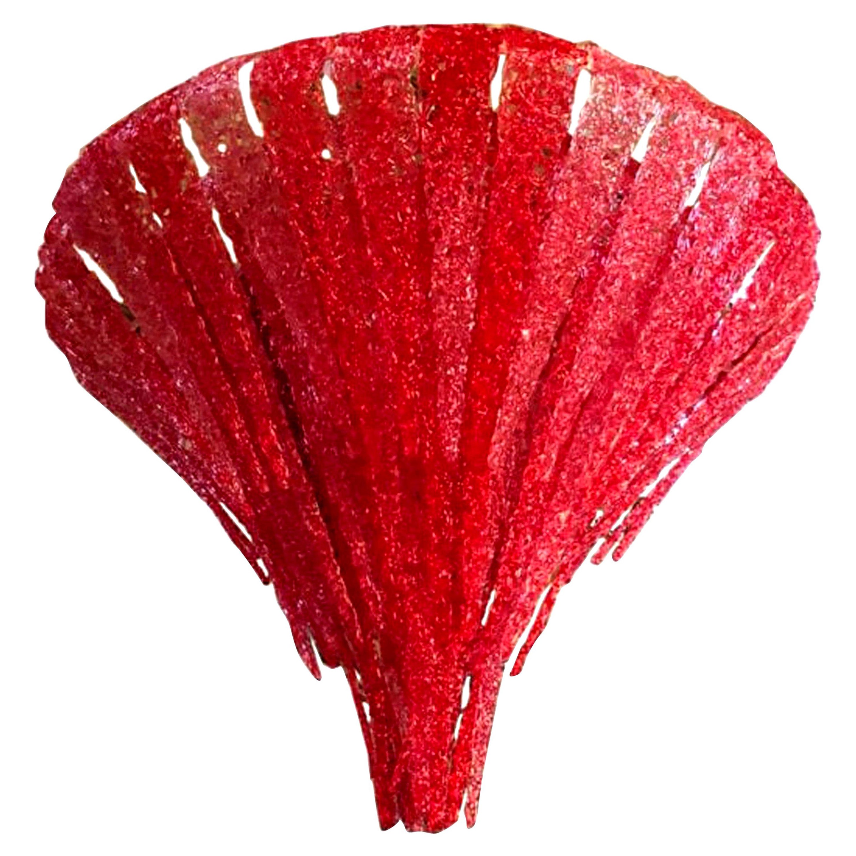 Lampe à suspension italienne contemporaine en polycarbonate rouge Jacopo Foggini