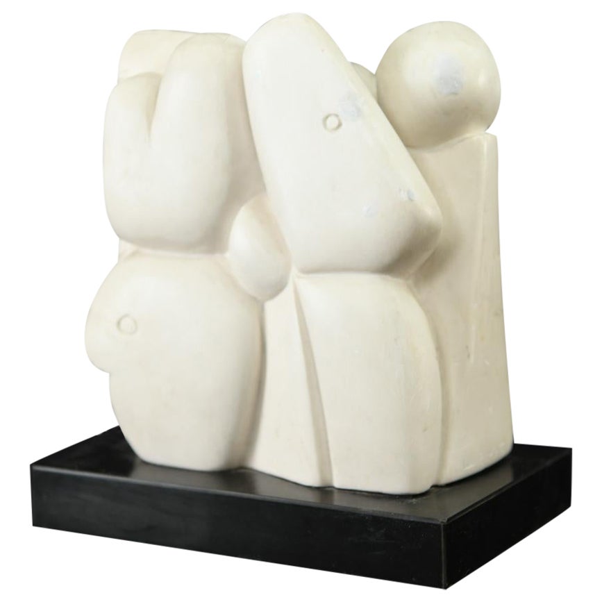 William P. Katz "Model Stone Figures" Abstract Marble Sculpture, 1970s For Sale