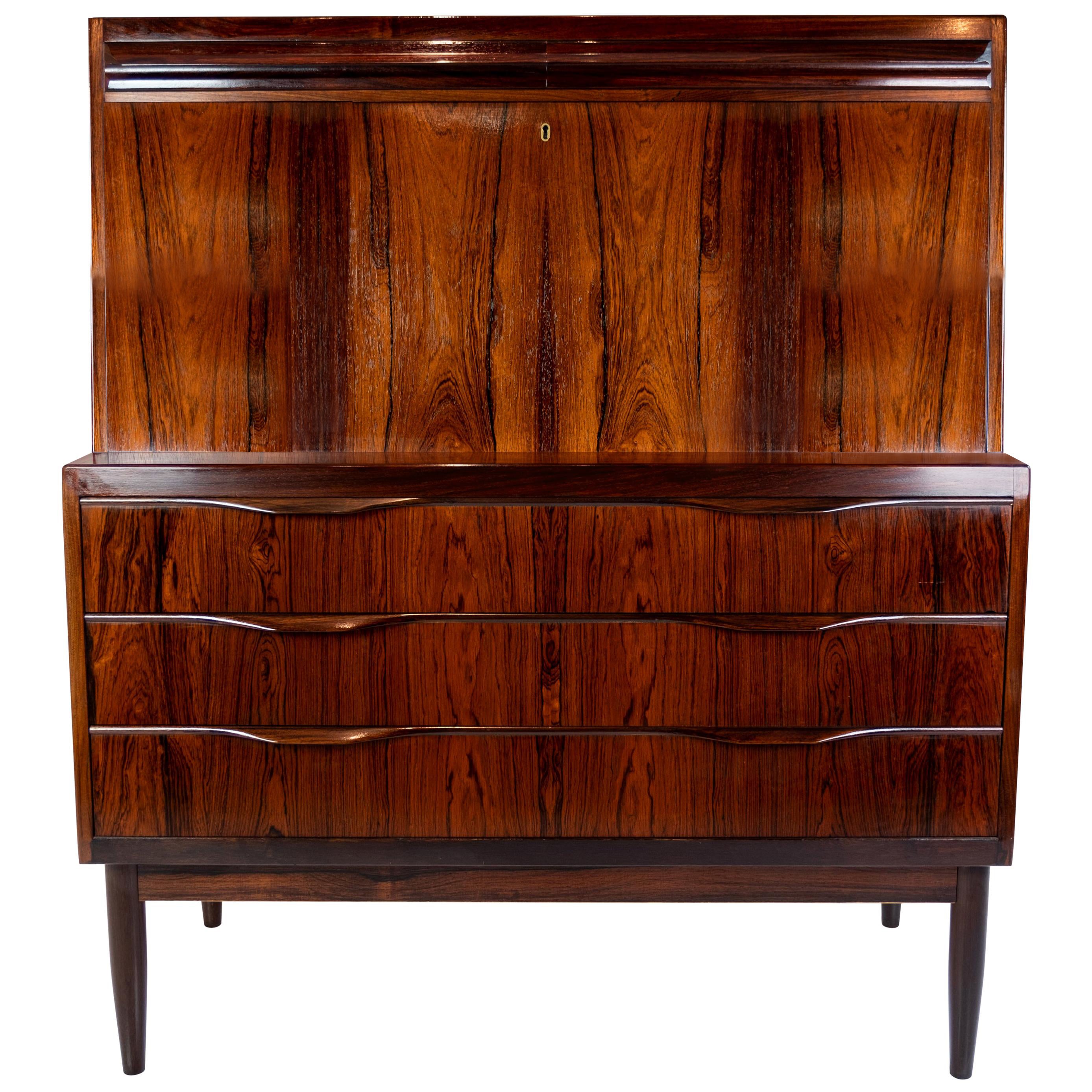 Secretary Made In Rosewood, Danish Design From 1960s
