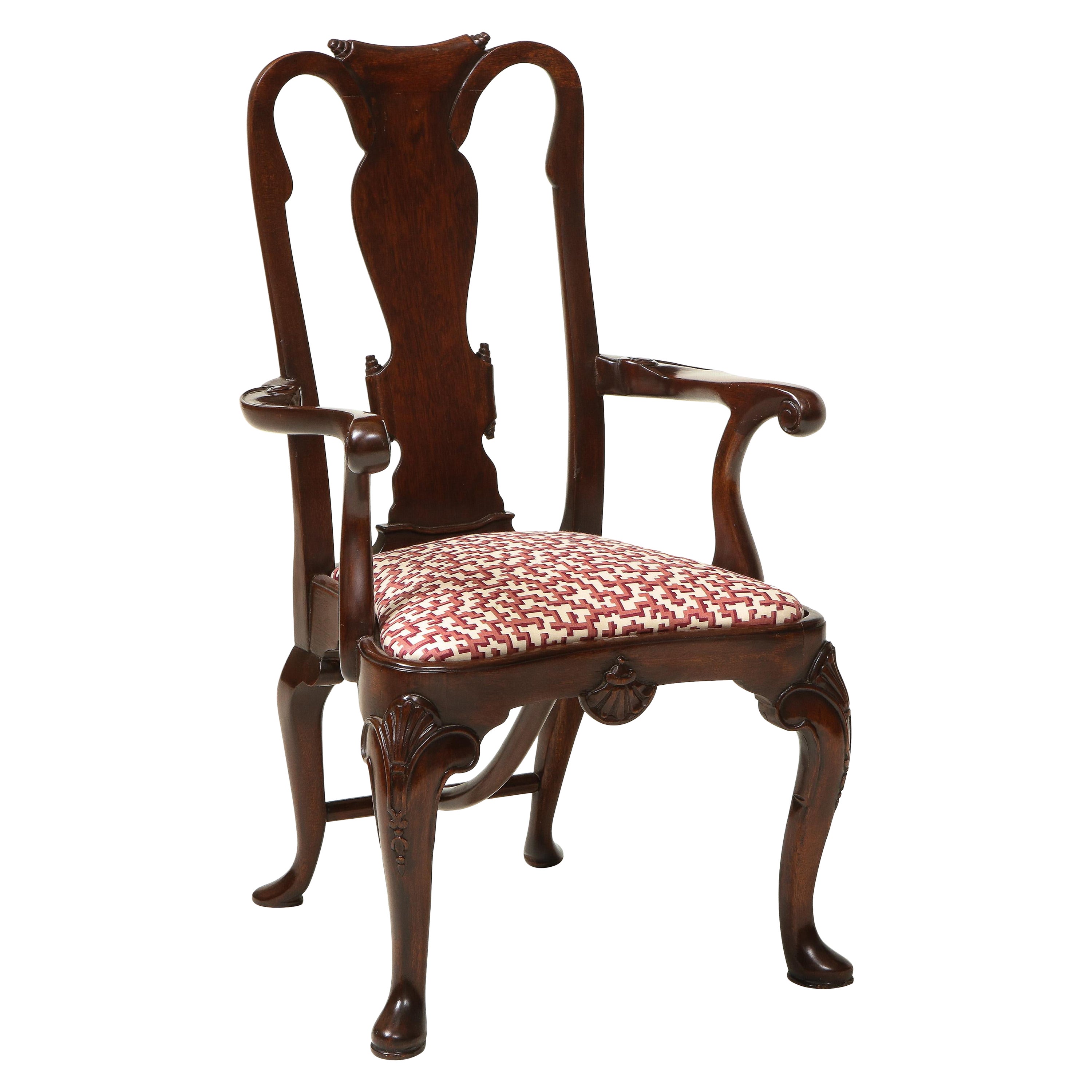 Queen Anne Style Mahogany Child's Chair