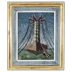 Henry Orlik, "Polizia di Stato" Acrilico su vetro, 1970