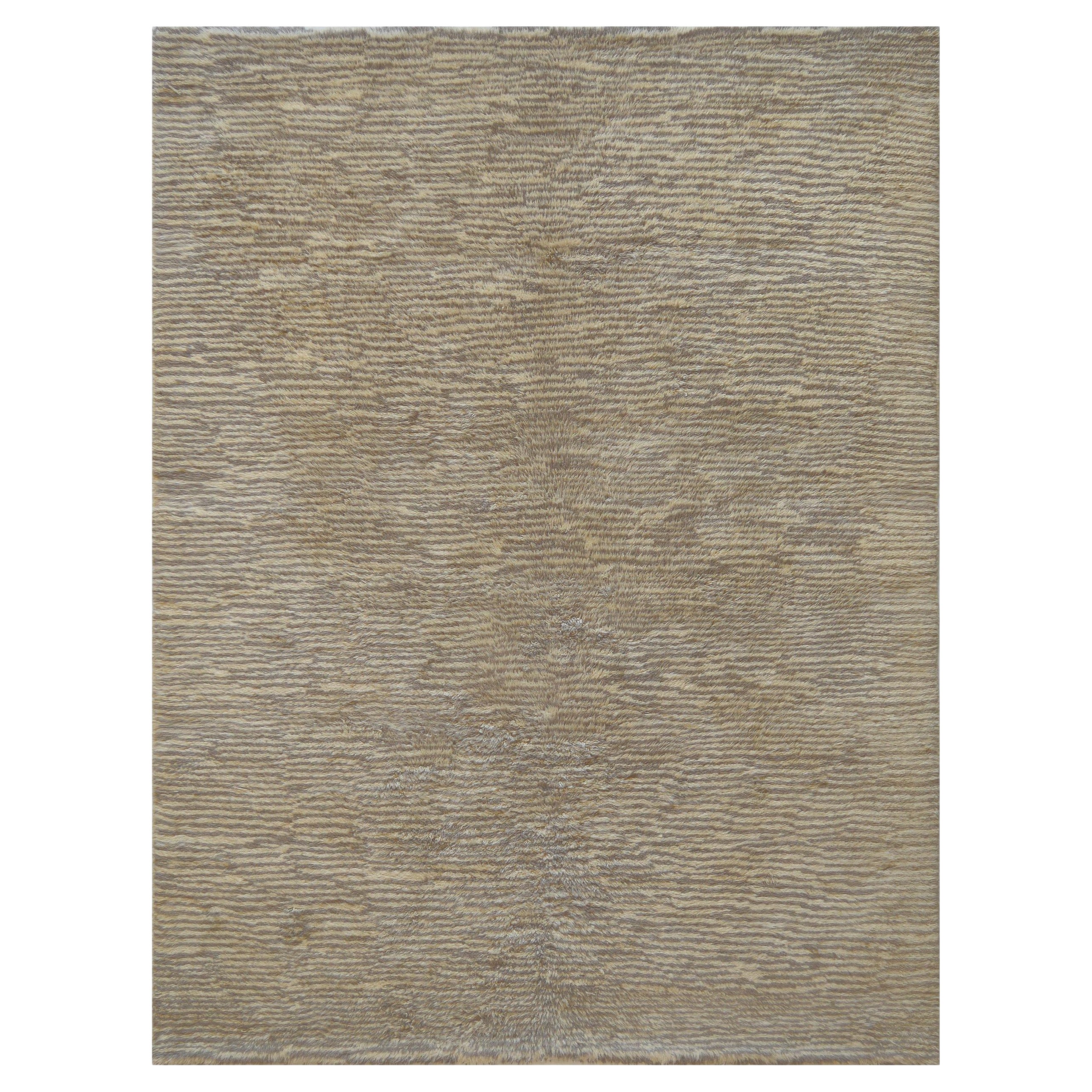 Lush Contemporary Handgewebter Hochflor-Wollteppich
