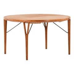 Helge Vestergaard Jensen Dining Table Produced by Peder Pedersen in Denmark