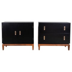 Pair of Black Arcadia Side Chests by Lawson-Fenning