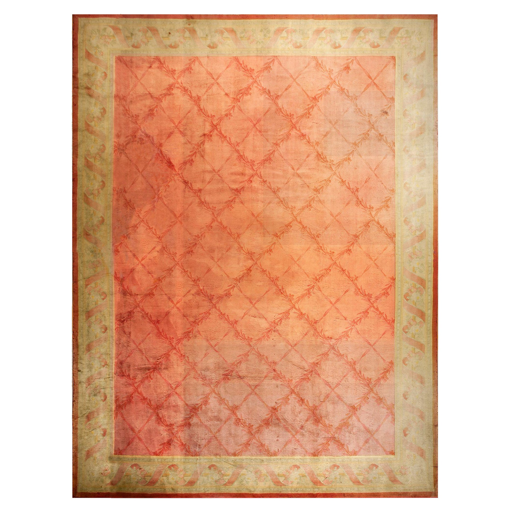  Französischer Savonnerie-Teppich des frühen 20. Jahrhunderts ( 15'6" x 21' - 472 x 640 ) im Angebot