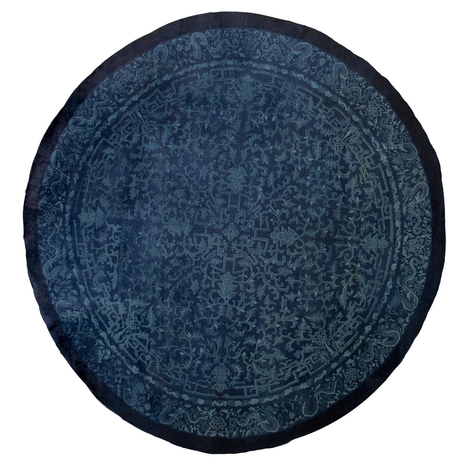Late 19th Century Chinese Peking Circular Carpet ( 12' 2" - 370 ) For Sale