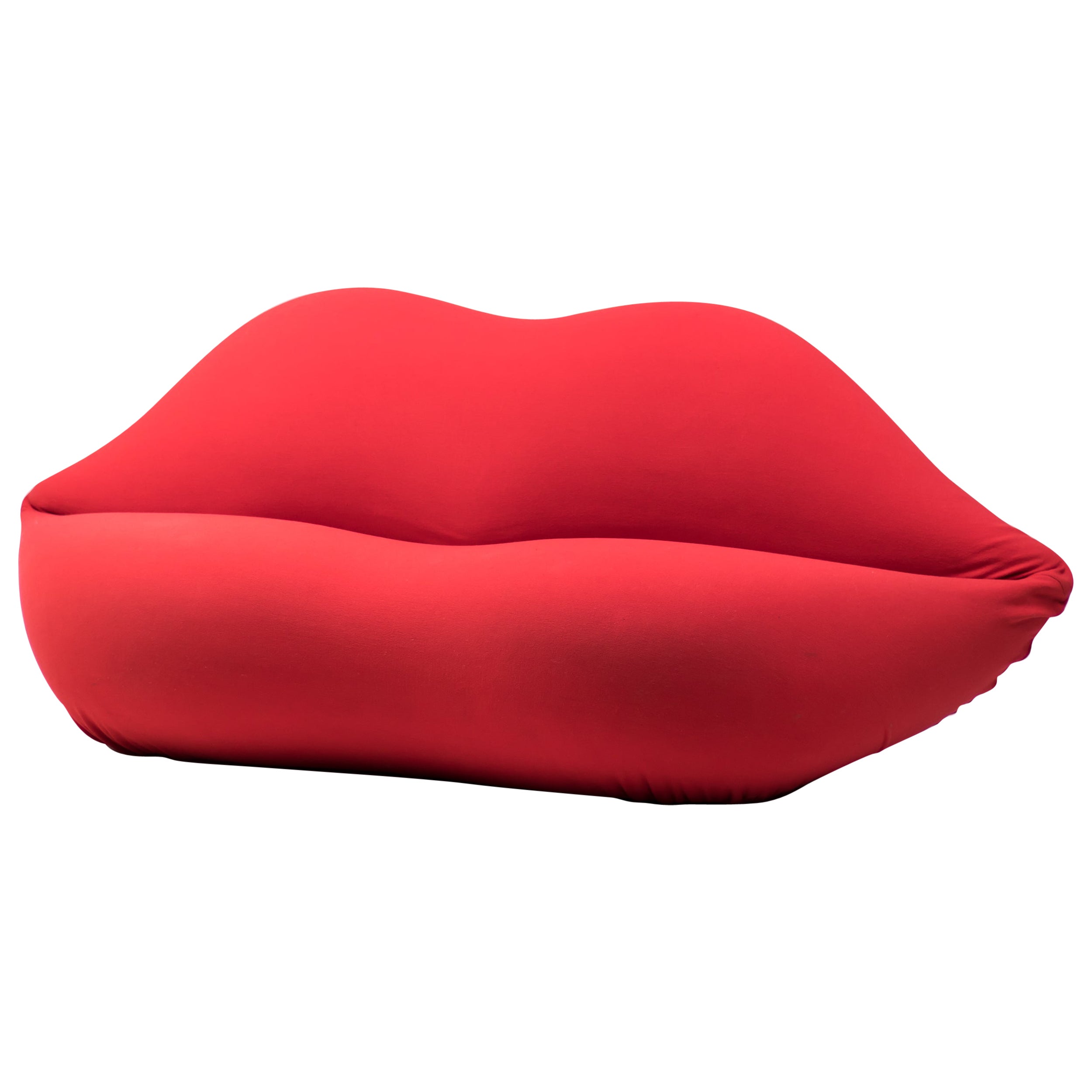 Iconic Studio 65 'Bocca' Lip Sofa in Red Upholstery For Sale at 1stDibs