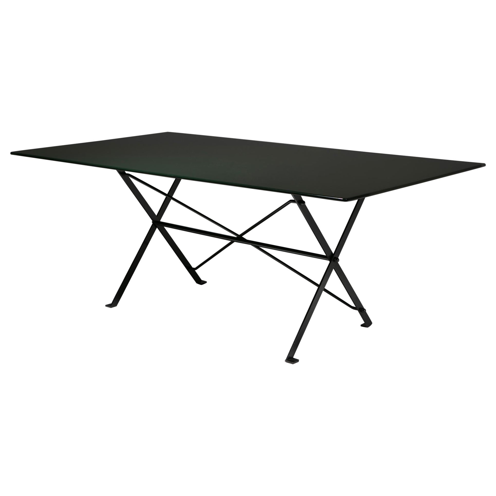 T3 Table Dark Green Lacquered Top by Caccia Dominioni for Azucena, Italy 1960s For Sale