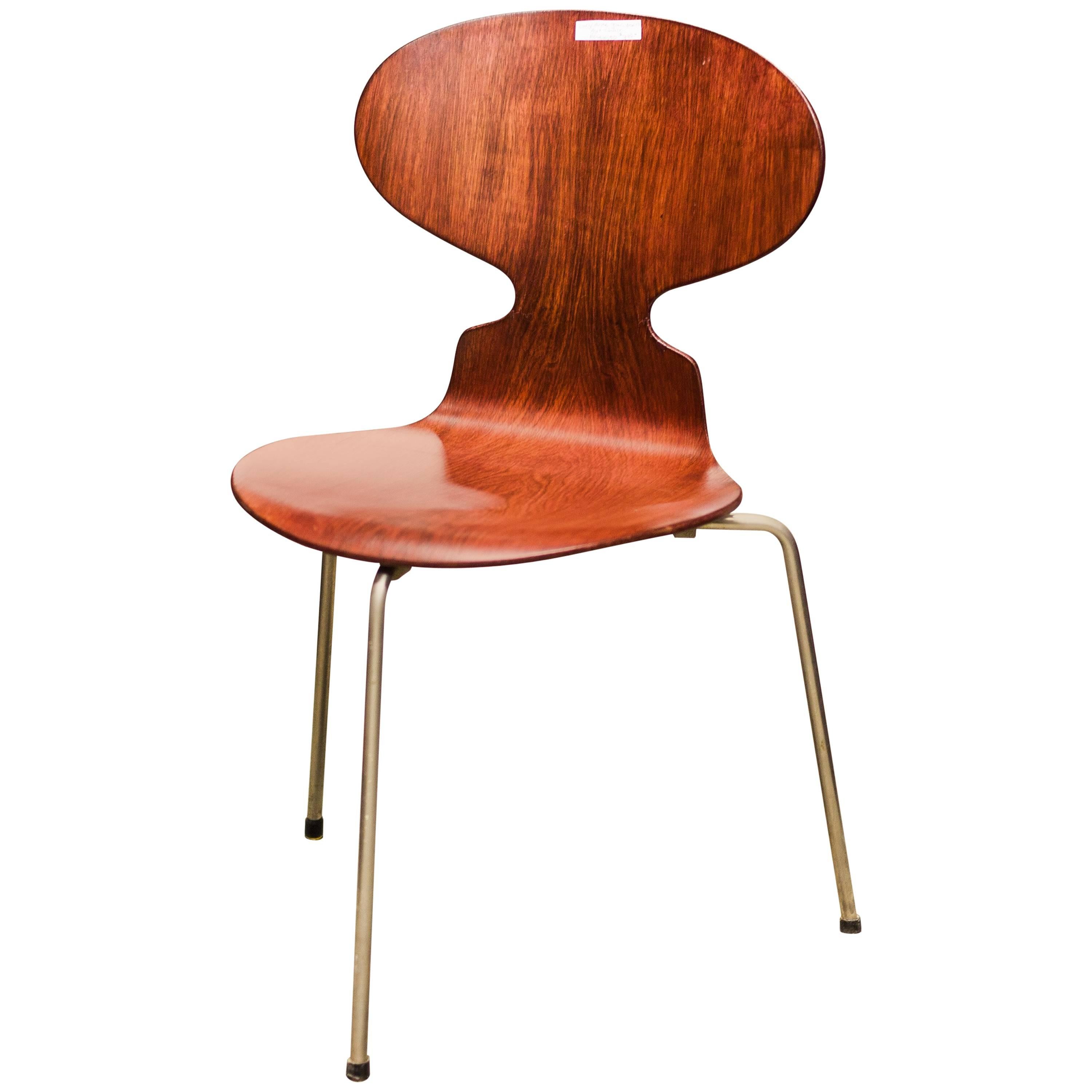 Arne Jacobsen's Ant Chair in Rosewood For Sale