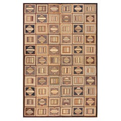 Amerikanischer Hakenteppich aus der Mitte des 20. Jahrhunderts ( 6' x 8'7" - 183 x 262 )