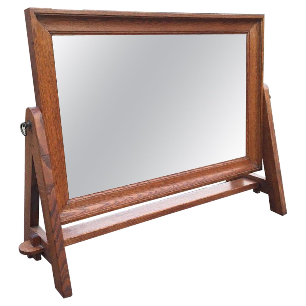 Arts & Crafts Cotswold School Dressing Table Swivel Mirror with a Frame Sides For Sale