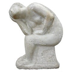 Italian Carrara Marble Sculpture, circa 1940