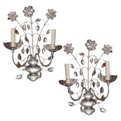 Set of Four Silver Plated Sconces, Sold Per Pair