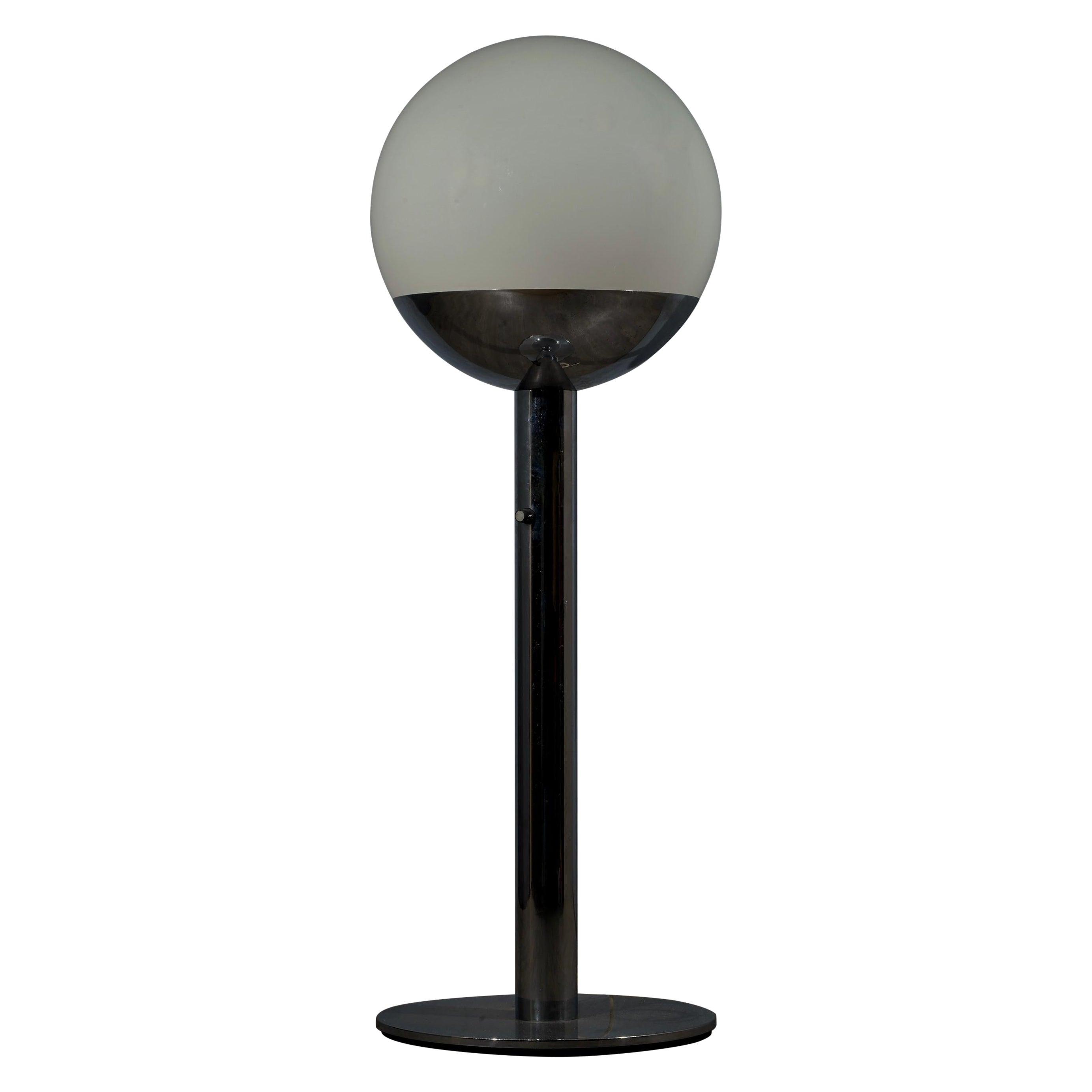 Pia Guidetti Crippa für Luci, Italienische Stehlampe aus Glas und Chrom, 1970